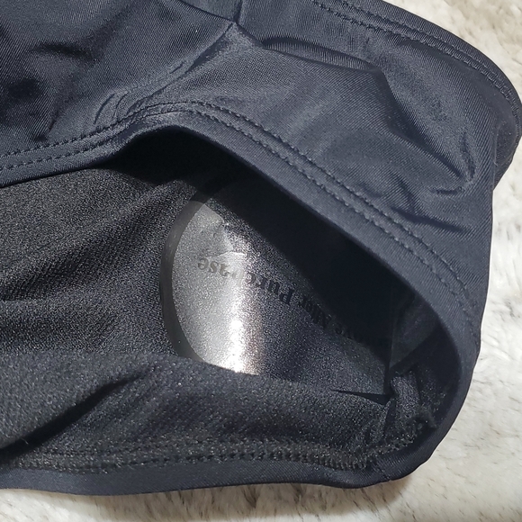 Nicole Miller Black Control Top Ruching Peak Openings Full Swimsuit One Piece M - Picture 2 of 7